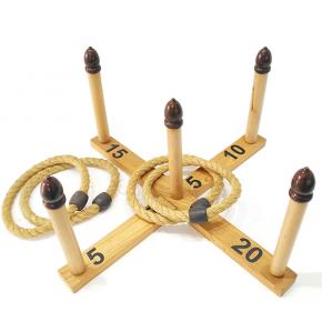 Hard Wood Ring Toss Game